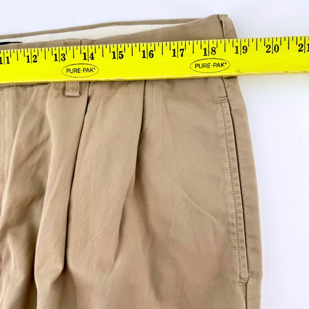 Polo Ralph Lauren Hammond Pants Mens 38x32 Tan Khaki Pleated Cuffed Hem Chinos - Picture 5 of 7